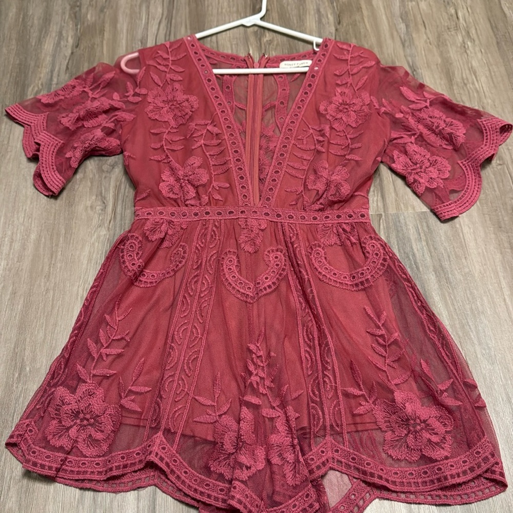 rose/mauve romper